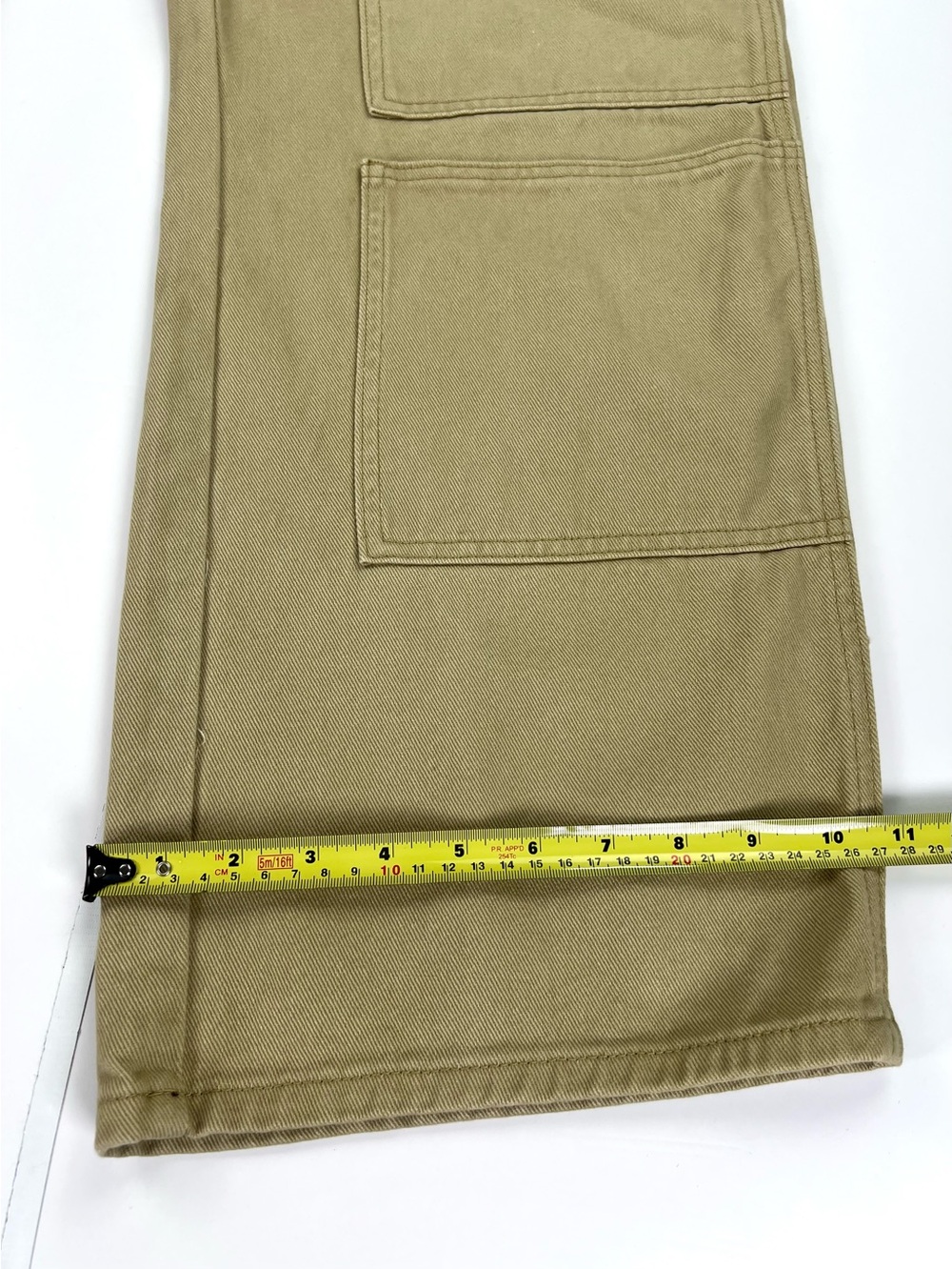Twik by Simons 100% Cotton Canvas Utility Wide Leg Carpenter Jean M Tan Neutral - Picture 13 of 13